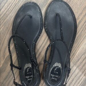 Rene Caovilla Vionic Black Sandals for Women